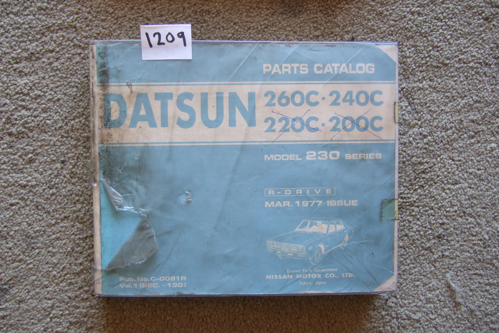 Datsun 260C, 240C, 220C 200C Model 230 Series Vol. 1 & 2 Parts Catalog