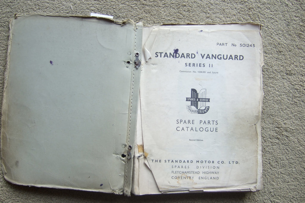 Standard Vanguard Series 2 Spare Parts Catalogue Nelson Merchants