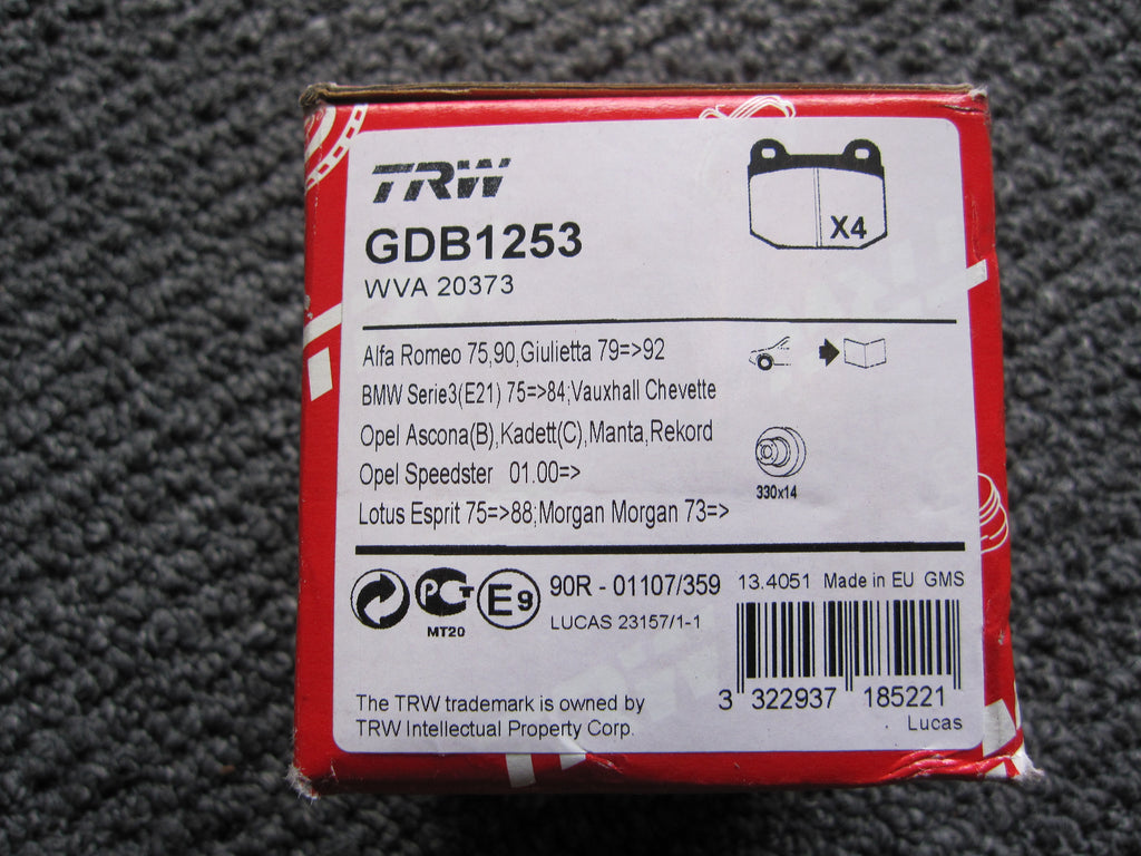 Alfa, BMW, Opel, Lotus Brake Pads Nelson Merchants