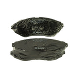 Top-down view of two brake pads in clear shrink wrap, black painted steel backing plates facing up, stamped Bosch logo and markings including 90R-02A1200/0752 approval code, 0 986 AB1 031 part number, and batch code 7517 586 RB3193