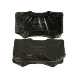 Two individual pads viewed top-down, friction side up, showing Bosch logo and stamped codes 0 986 AB2 397, 47531, 586, RB9193 printed through the clear shrink-wrap