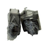 Two separate sealed plastic bags each containing a pair of pads stacked back-to-back, confirming the set contains four pads total