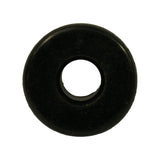 Top-down plan view showing annular flat face, raised central boss around bore, and even circular outline of the flange.