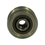 End-on view of pulley showing INA F-228751.07 GERMANY engraving on bearing race and 33-tooth internal spline drive at the centre