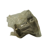 Pulley-flange side of the bagged pump, showing the drive flange, raised mounting boss and cast housing profile