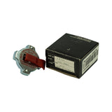 Part and black cardboard box together on white background. Box label shows Part No. G.W.876, Size: 13PSI 90KPA, Item: FOR LR13J, Made in Taiwan. Right side of box shows 'Partmaster GW876' printed label with barcode and 'COO-00542' stock label. Cap is out of box, showing top face with safety lever and caution markings. Distributor address visible on box rear: Grey Lynn, Auckland.