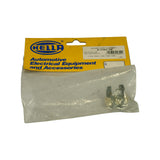 Three-quarter angle of the sealed package showing header card and the part settled at the base of the polybag, batch code 432 visible in the corner of the label