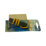 Angled three-quarter view of blister card laid flat, reverse side of card partially visible showing part number 54382BL and description, blister bubble intact, glass fuse separate at lower left