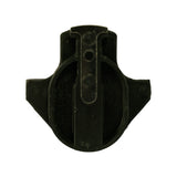 Flat view of rotor arm underside showing moulded retention channel labelled 'SCREW' and a small mould stamp '920', along with twin locking tabs and the central rotor shaft socket.