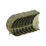 Angled view of the wrapped bearing stack with bearing numbers of shells visible and the plastic wrap seam running across the middle