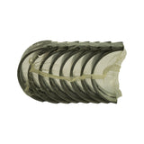 Opposite top-down angle of sealed shell stack, some shells show central oil grooves typical of upper main-bearing halves