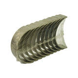 Three-quarter view of the sealed bearing stack showing the polished inner surface and machined ends