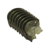 End-on view of the full sealed set showing eight half-shells stacked together in clear plastic film