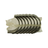 Opposite side profile of sealed set showing the outer steel backs of the eight half-shells