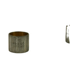 Single bushing standing upright, clear view of stamped marking P1-2300 STD NDC on outer steel shell, bronze inner lining visible through bore