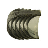 Angled view of the bundle with running surfaces in the foreground, showing the curved half-shell profile and locating tangs along the parting face