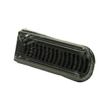 Underside of the wrapped bearing set showing the outer contour of the plastic cradle holding the shells