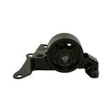 Opposite three-quarter view of the cylindrical drum mount, showing the off-side bracket arm with an oval mounting hole and the rubber-filled drum interior from the side.