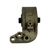 Front elevation showing the L-shaped bracket / body profile; three mounting holes in the lower flange, two rubber-isolated studs visible either side of the body centre, and a central torque-dog locating lug protruding from the face. Moulded text on housing crown reads 'TENACITY / 20161004004'.