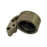 Part oriented with bracket at lower left, rubber face looking right; shows the opposite bracket geometry from photo 12 — confirming single two-hole tab configuration. Rubber element appears black and supple with no age crazing.