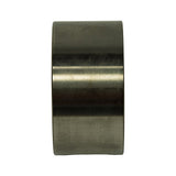 Side profile of the bearing showing smooth polished outer race (cylindrical outer ring), no flanges or mounting hardware.