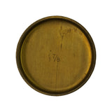 Concave/inner face of the same brass Welsh plug, showing the recessed dish profile with a raised outer rim. Centre of the dish is stamped '1 7/8' indicating the imperial nominal diameter. Minor surface scratches and oxidation consistent with NOS shelf storage.