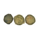 Three individual cylinder ring sets in original paper wrapping laid flat. Wrappers printed with installation instructions in English, Spanish, and French. Centre wrapper marked '2ND CAUTION! Inside BEVEL MUST GO UP'; right wrapper marked 'TOP GROOVE CAUTION! Inside BEVEL MUST GO UP'.