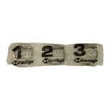Three individually-wrapped per-cylinder ring packs laid out in sequence, numbered 1, 2, 3 on the outer plastic bags with Cofap logo. Each pack contains the ring set for one piston. Confirms Cofap branded individual sub-packaging.