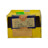 Front face of yellow NPR box showing main product label: TOYOTA 2H, part number SDT10075ZZ, oversize 0.50, AC DIA 91.000mm, batch code I328B. Secondary adhesive sticker below reads RST-2M .50 with description referencing Ring Set Toyota 2H Diesel 2.0mm 1/2K Top 2.54mm Bore, 91mm, and Segedin Truck & Auto Parts Ltd provenance notation.