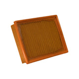 Underside view showing the asymmetric flanged tab/notch on one short edge — profiled to match a specific airbox locator