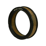 Three-quarter angled view of the same filter showing outer perforated metal mesh wrapping the pleated media, WIX 42296 marking visible on upper rubber end cap