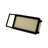 Top-down angled view showing full asymmetric shape with main filter body on right and open handle-style frame extension on left