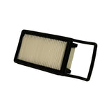 Opposite angled top view of the filter, handle frame on right, highlighting the stepped offset where the element sits lower than the frame