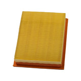 End-on view showing pleat density and the stepped moulded frame profile