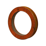 Opposite three-quarter view showing the orange-red painted top end cap and inner mesh support cylinder