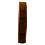 Edge-on profile shot showing overall filter height and the full depth of the radial paper pleats
