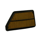 Angled view showing the asymmetric pentagon profile, transverse reinforcing rib across the pleats, and the full perimeter rubber sealing lip