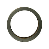 Bottom face of filter — grey painted steel end cap with 'A355' and 'T4B31' stamped into the metal at the lower centre. Inner mesh and pleated element visible.