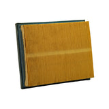 Three-quarter view showing side edge of filter with 'RYCO A1305' text printed vertically on the cardboard end tab of the element.