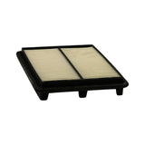 Underside/base view of filter showing four moulded rubber standoff feet at corners and centre-divider bar. No part number stampings visible on underside.