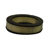 Three-quarter perspective from below showing element depth and outer side wall; cream pleated media unsoiled, bottom rubber end cap edge visible, consistent with NOS condition