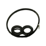 O-ring set isolated on white background: one large diameter flat ring seal and two smaller doughnut O-rings, all black rubber, removed from polybag