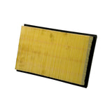 Underside three-quarter view at opposing angle to Photo 4, showing exposed pleated paper element and black perimeter seal; minor age-related surface discolouration on pleats.