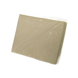 Opposite face of filter element in bag without instruction sheet — plain, clean pale cream/beige pleated surface. Slight bag surface scuffing visible, no damage to filter.