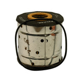 Top view of filter element showing black fibre end cap, cork sealing ring around central inlet bore, perforated metal inner tube, and black rubber outer O-ring draped around the body; FRAM logo embossed on end cap.