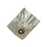 Small clear polybag containing two copper crush washers — banjo bolt sealing washers included with the filter kit.