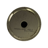 Top-down view of filter element top cap, clearly showing ink-jet stamping: CROSLAND 4011 on first line, R11T06 on second line. Central port with black rubber seal fully visible.