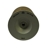 Bottom end cap showing Full brand logo and 'HIGH QUALITY AIR FILTER' text moulded into grey metal plate. Part code UB821 stamped at base of end cap.
