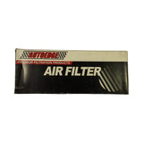 Top face of box: red AutoEdge logo above a 'PREMIUM FILTRATION PRODUCTS' banner with large white 'AIR FILTER' text on a black background