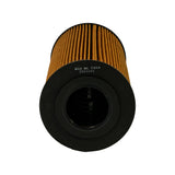 Top-down view of filter end cap with stamped marking WIX WL 7316 and batch code 3501142, central bore and inner support grid visible